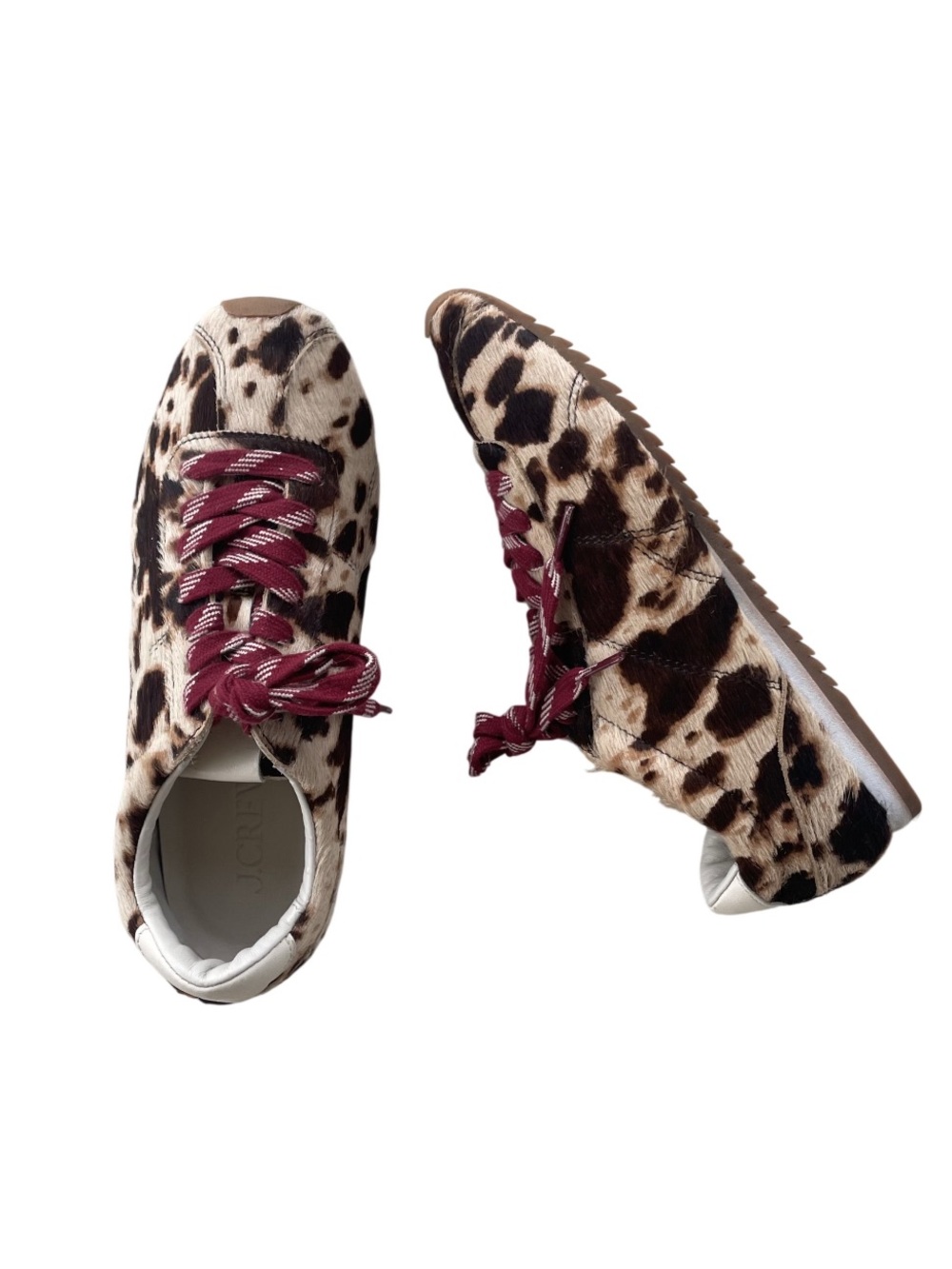 J.Crew Rec Sneakers in Printed Calf Hair Cow Print Size (W)6